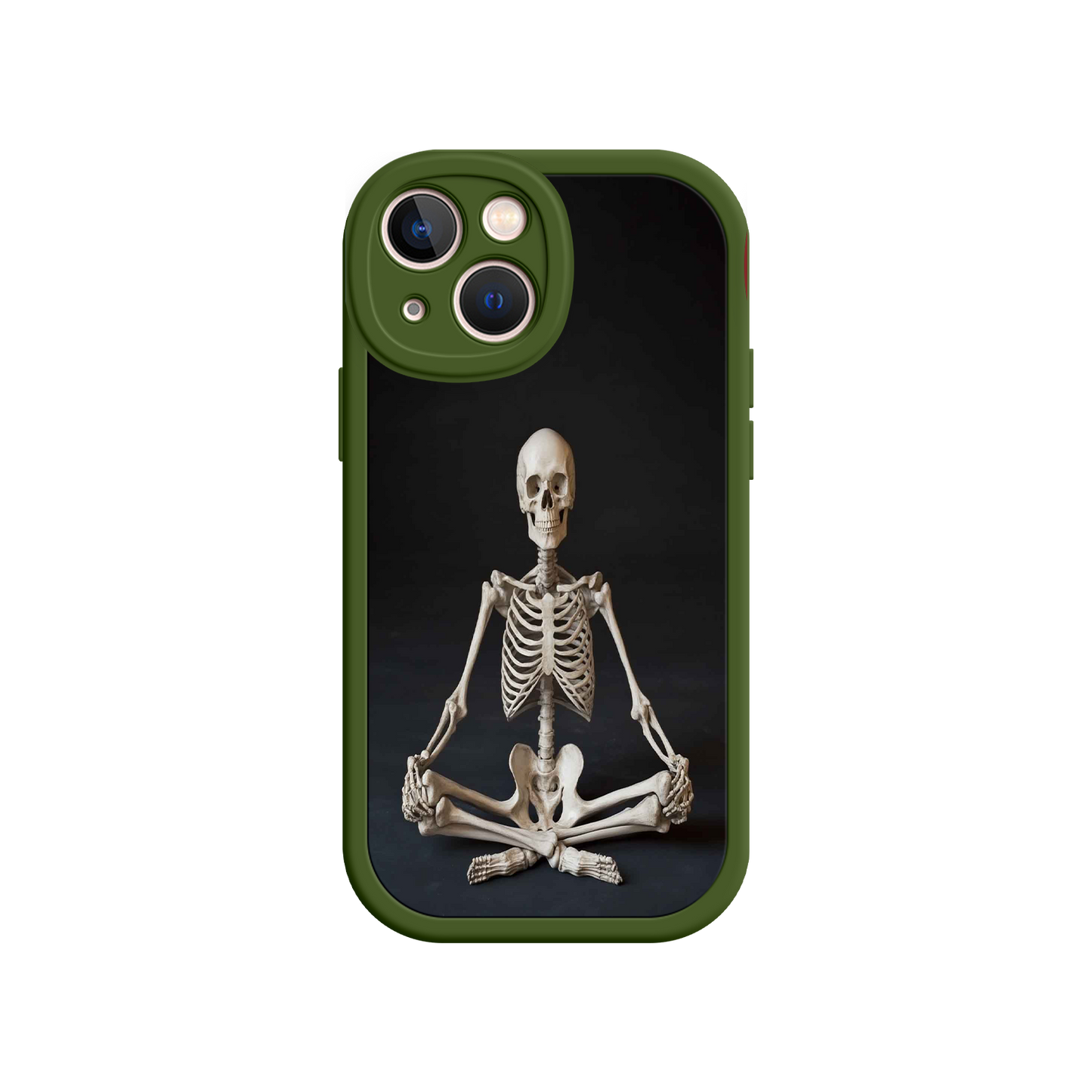 #MC0041 Factory Wholesale Meditating Skeleton iPhone 17 Case – Gothic Skelly Yoga Art, Anatomical Design, Spiritual Aesthetic