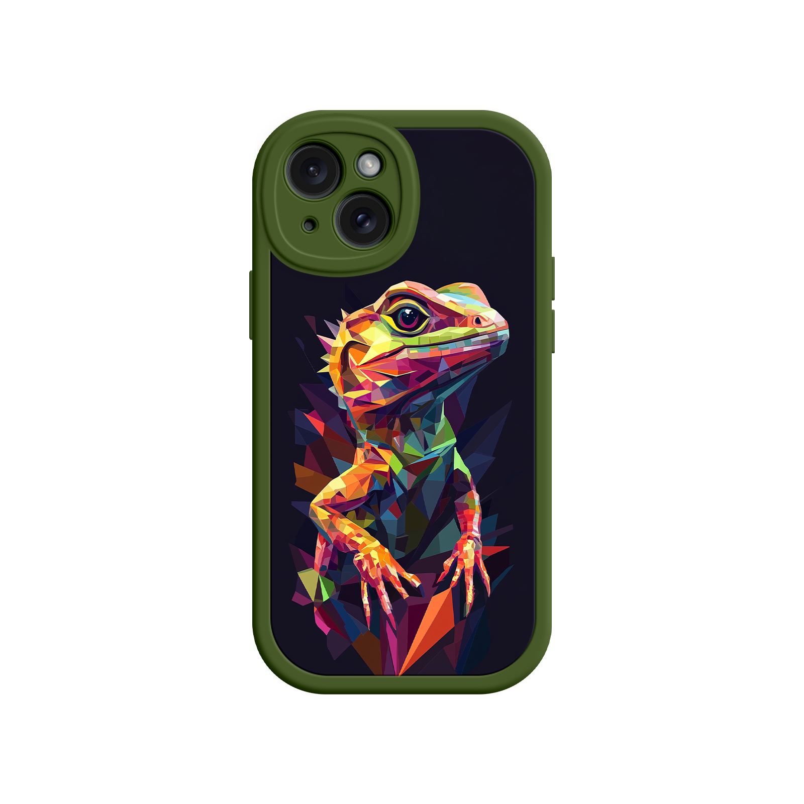 Geometric Lizard iPhone 17 Case – Colorful Polygon Art, Protective Animal Print Cover, Bold Reptile Design