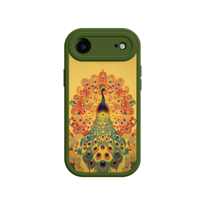 #MC0009 Factory Wholesale Peacock iPhone Case – Artistic Bird Design with Vibrant Feathers & Boho Style