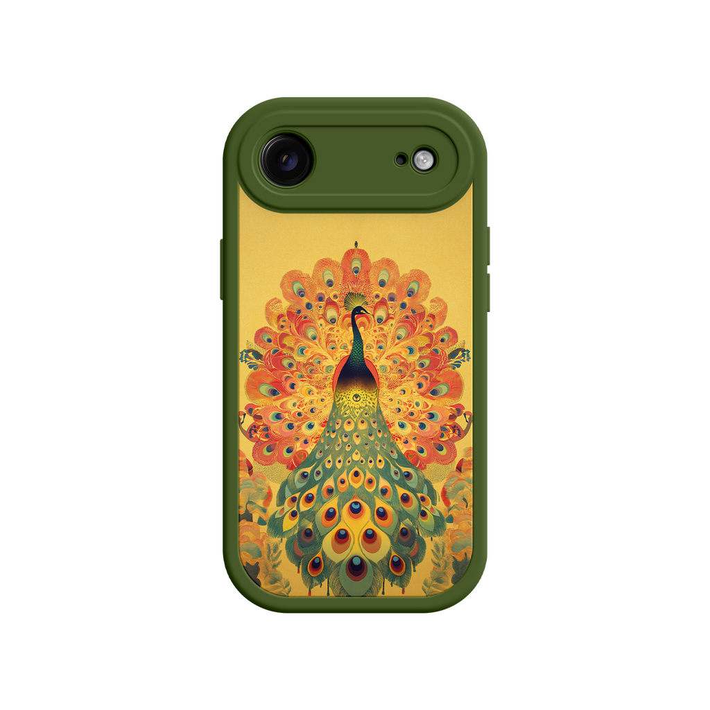 Peacock iPhone Case – Artistic Bird Design with Vibrant Feathers & Boho Style