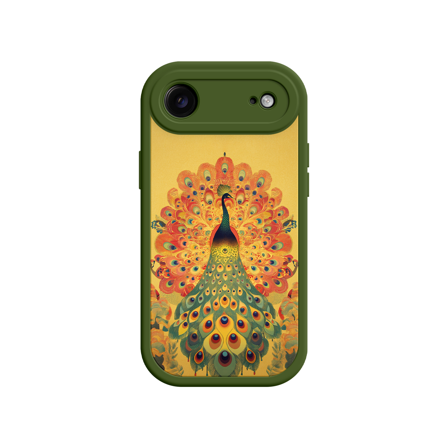 #MC0009 Factory Wholesale Peacock iPhone Case – Artistic Bird Design with Vibrant Feathers & Boho Style