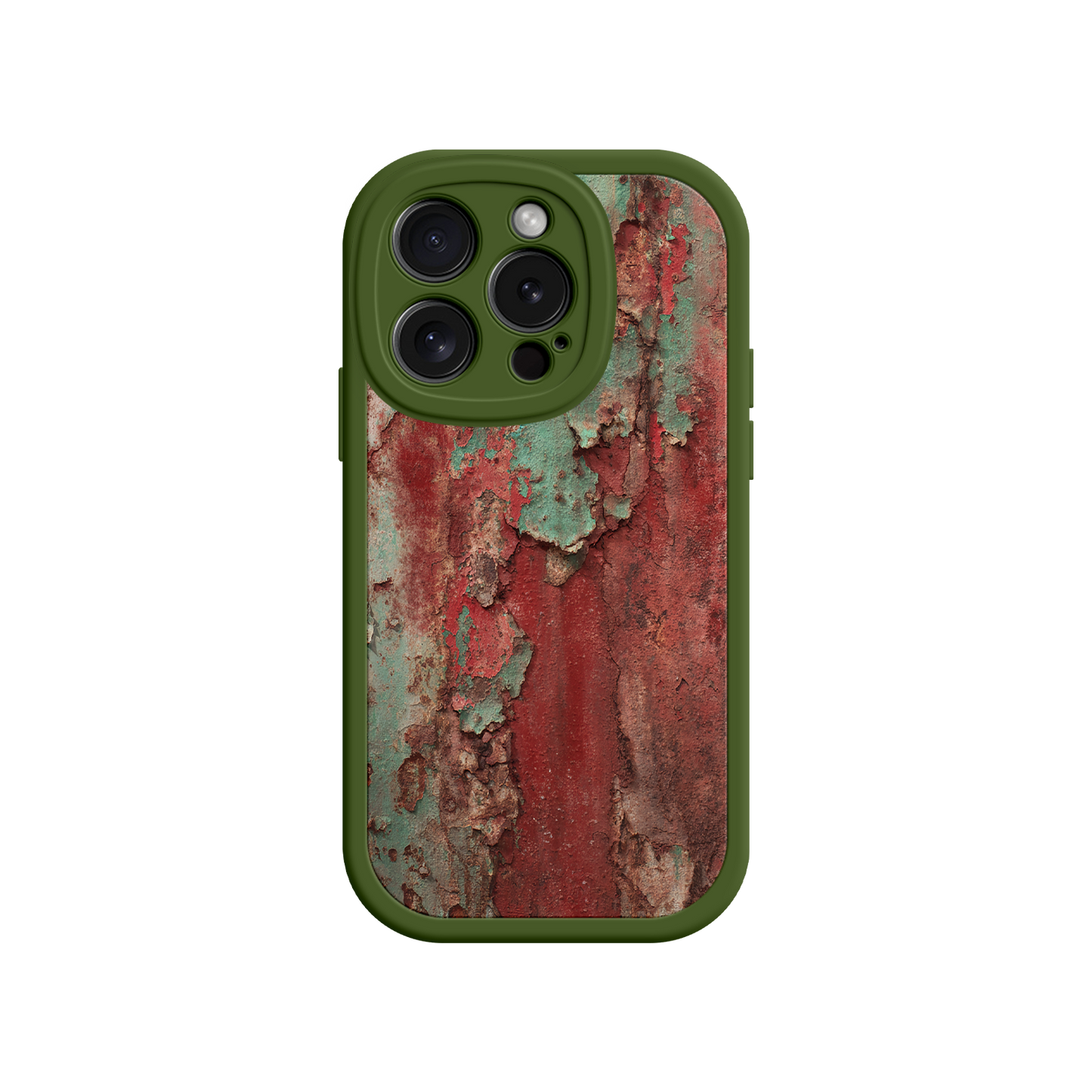 #MC0022 Factory Wholesale Rustic Metal Texture Phone Case – Vintage Industrial Style for iPhone 17