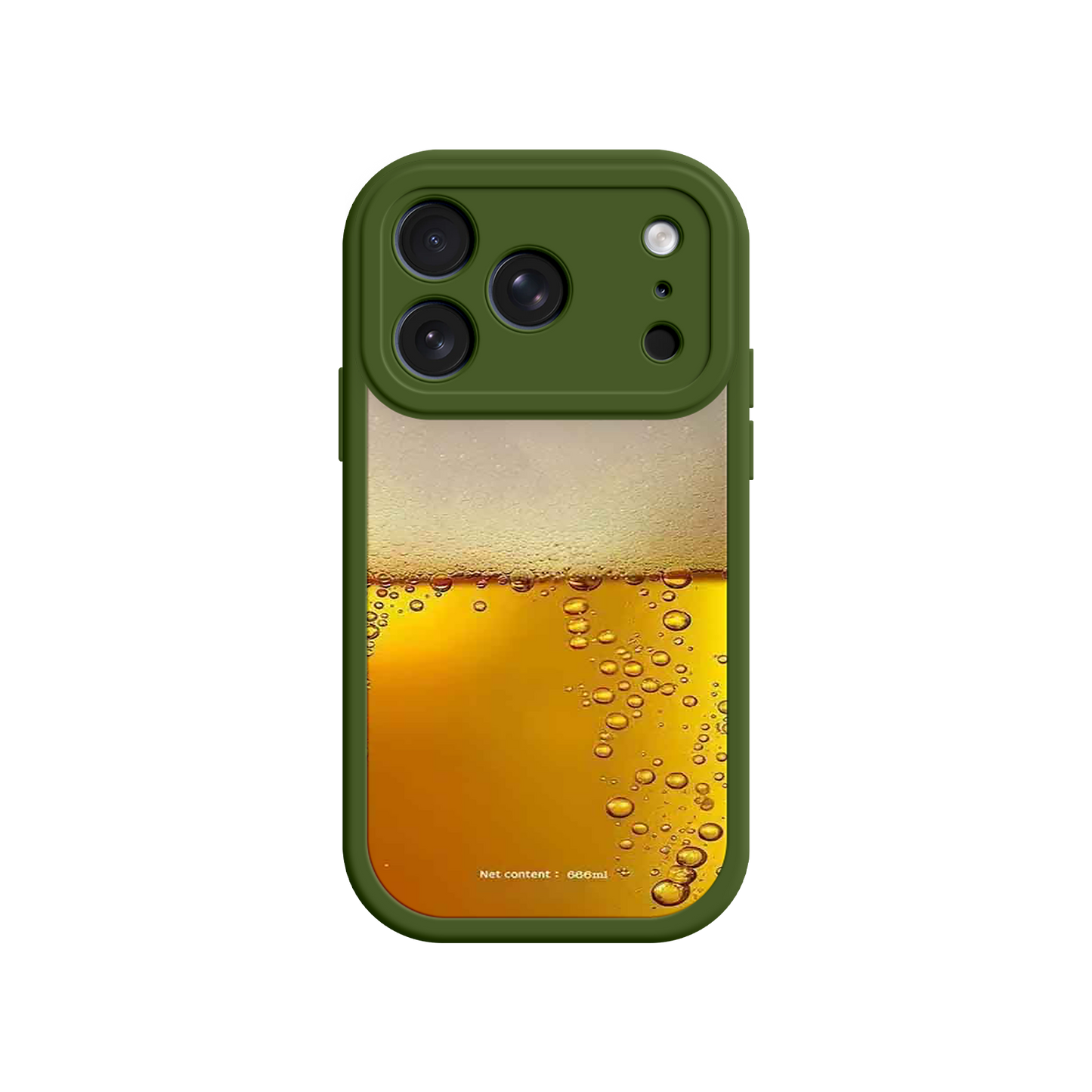 #MC0007 Factory Wholesale Funny Beer Glass Phone Case – Realistic Foam Design, Novelty Gift for Beer Lovers