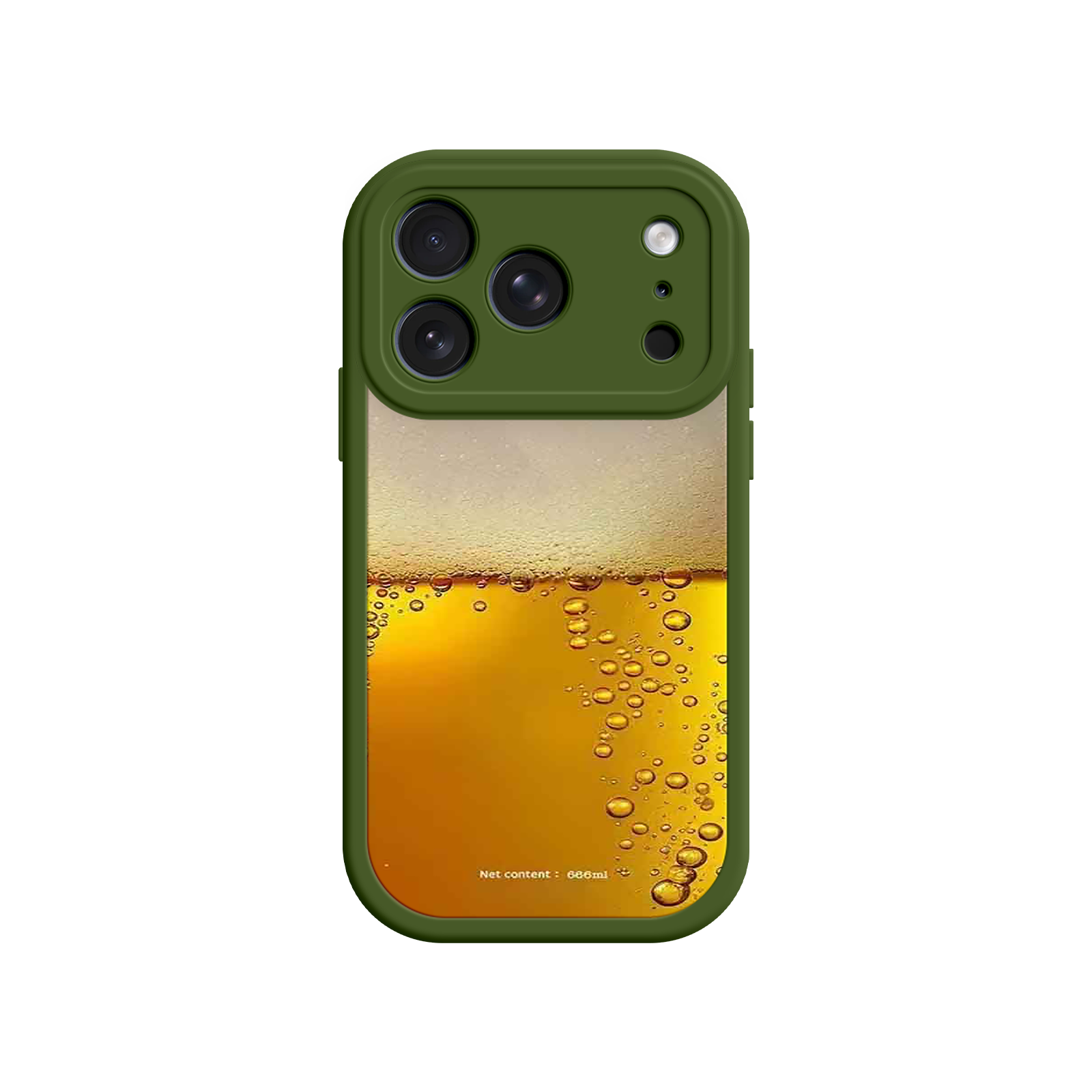Funny Beer Glass Phone Case – Realistic Foam Design, Novelty Gift for Beer Lovers