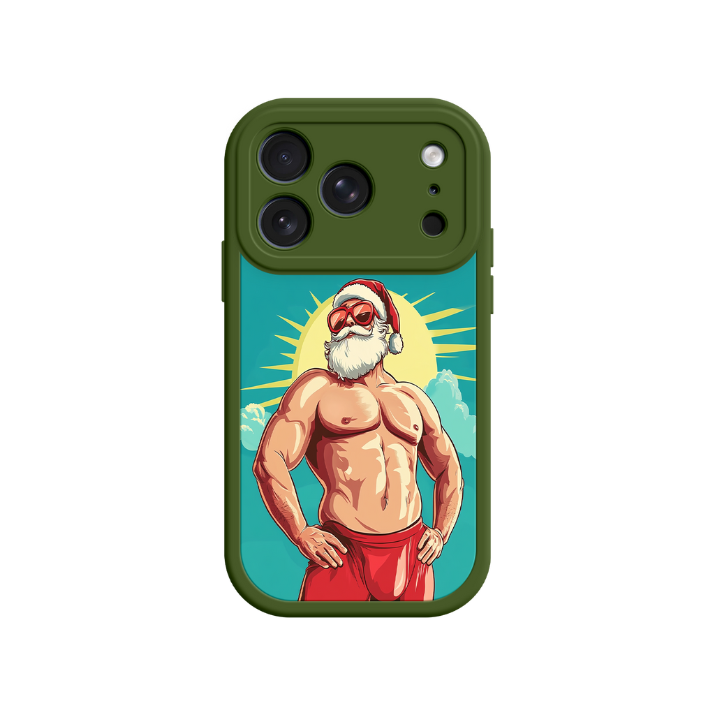 Santa Claus phone case with festive cartoon style