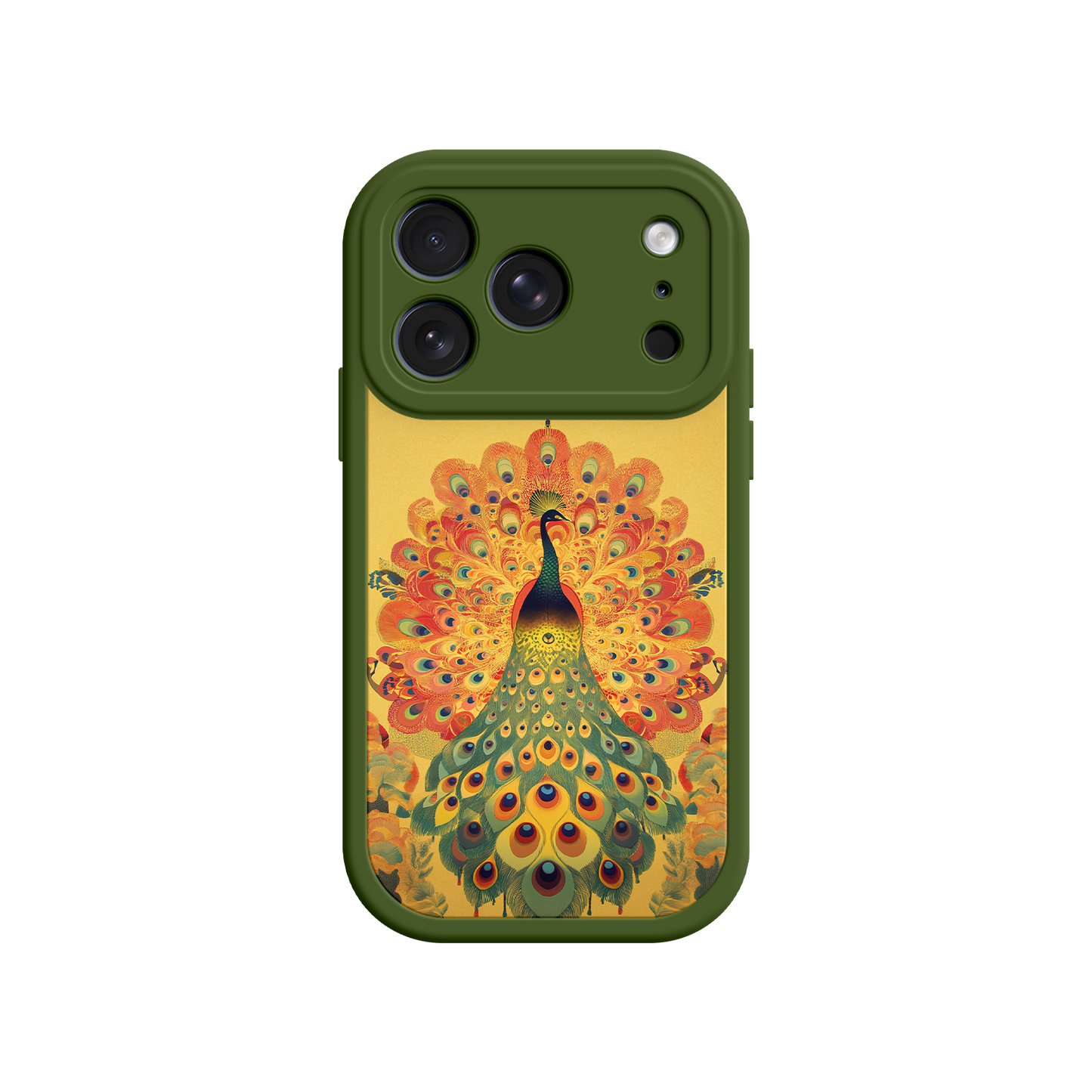 #MC0009 Factory Wholesale Peacock iPhone Case – Artistic Bird Design with Vibrant Feathers & Boho Style