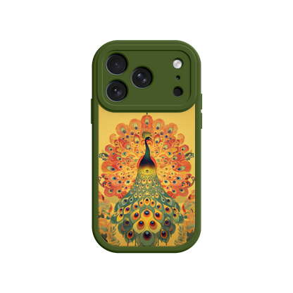 #MC0009 Factory Wholesale Peacock iPhone Case – Artistic Bird Design with Vibrant Feathers & Boho Style