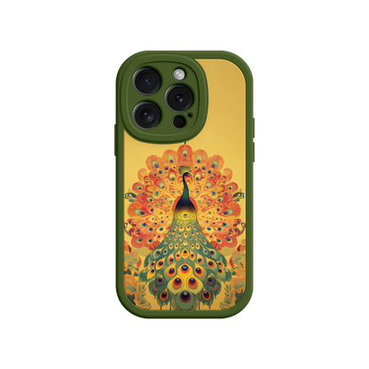#MC0009 Factory Wholesale Peacock iPhone Case – Artistic Bird Design with Vibrant Feathers & Boho Style