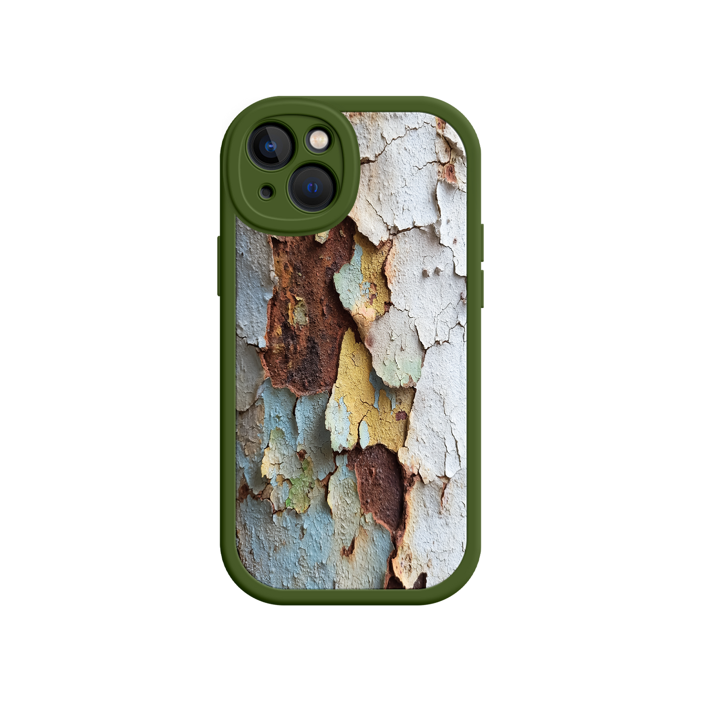 #MC0021 Factory Wholesale Rustic Patina Phone Case – Vintage Peeling Paint Design for iPhone 17