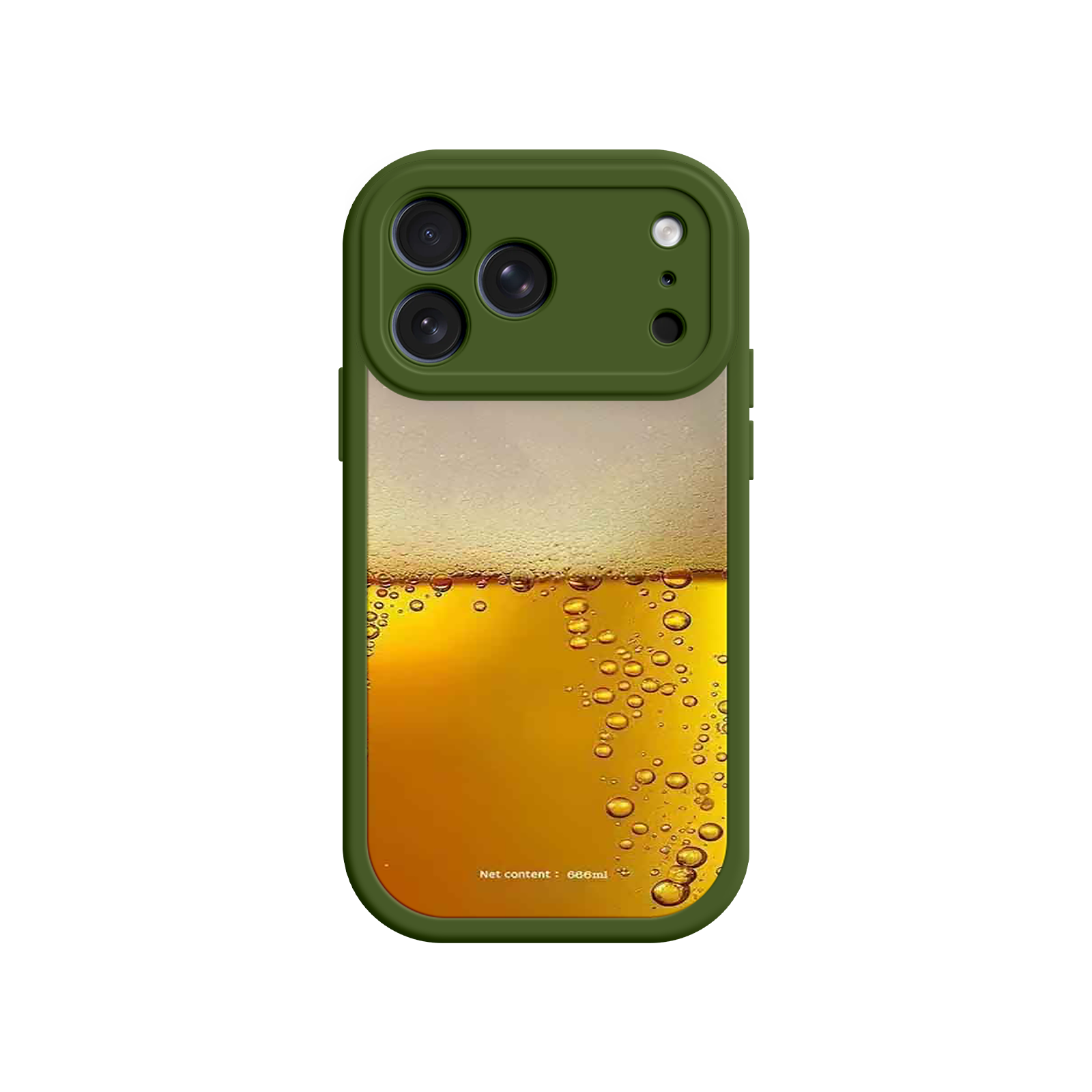 Funny Beer Glass Phone Case – Realistic Foam Design, Novelty Gift for Beer Lovers
