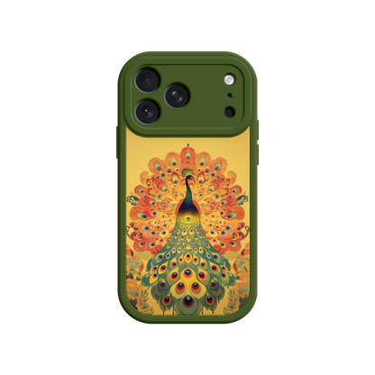 #MC0009 Factory Wholesale Peacock iPhone Case – Artistic Bird Design with Vibrant Feathers & Boho Style
