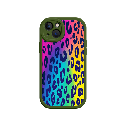 #MC0035 Factory Wholesale Rainbow Leopard Print iPhone 17 Case – Vibrant Gradient Leopard Pattern, Colorful Animal Print Design, Trendy Animal Print Phone Cover