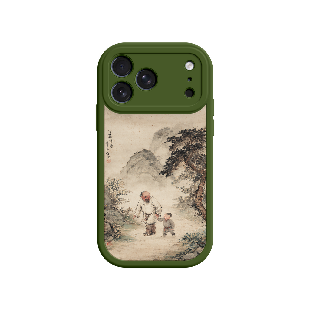 Heritage iPhone case with generational bond illustration