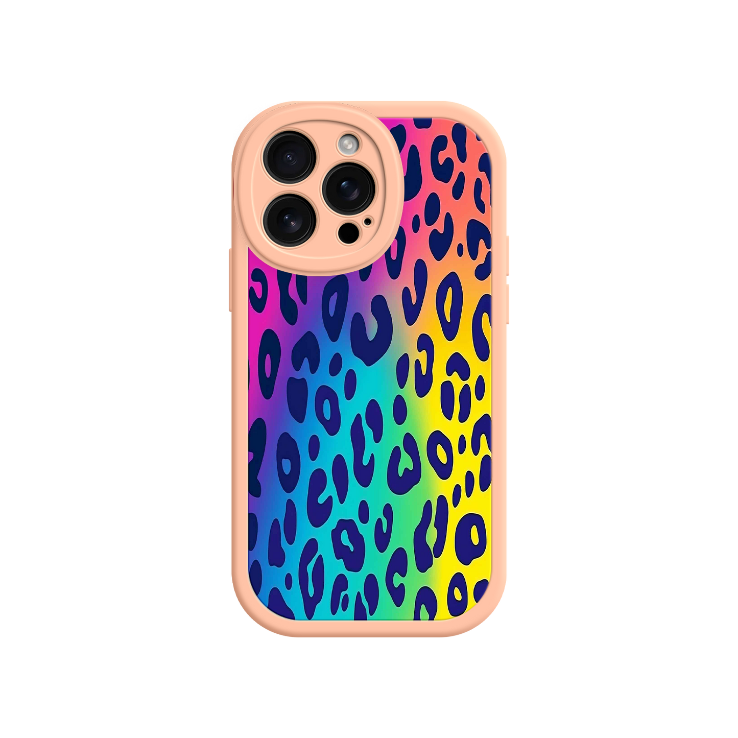 #MC0035 Factory Wholesale Rainbow Leopard Print iPhone 17 Case – Vibrant Gradient Leopard Pattern, Colorful Animal Print Design, Trendy Animal Print Phone Cover