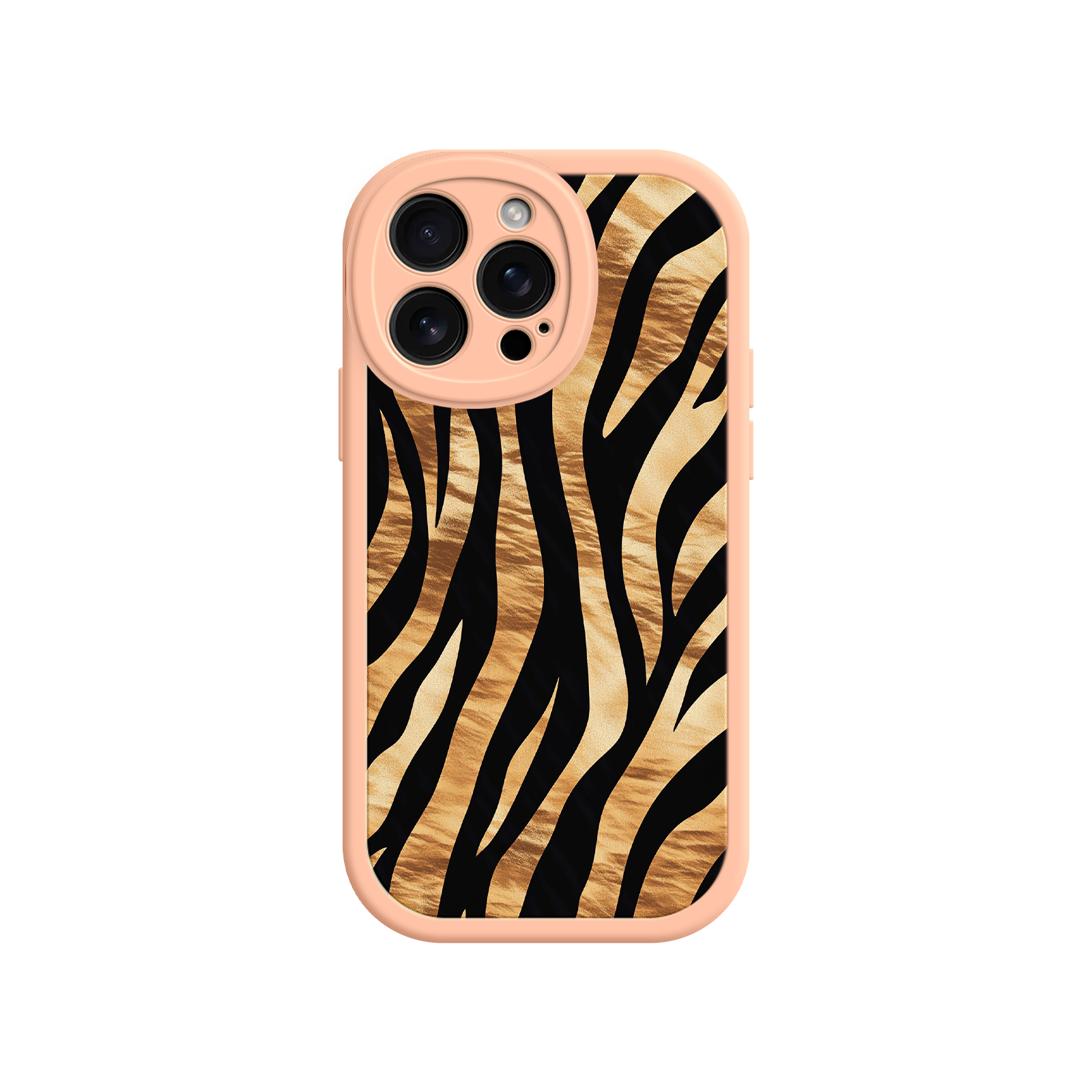 iPhone case with bold animal print and contrast frame