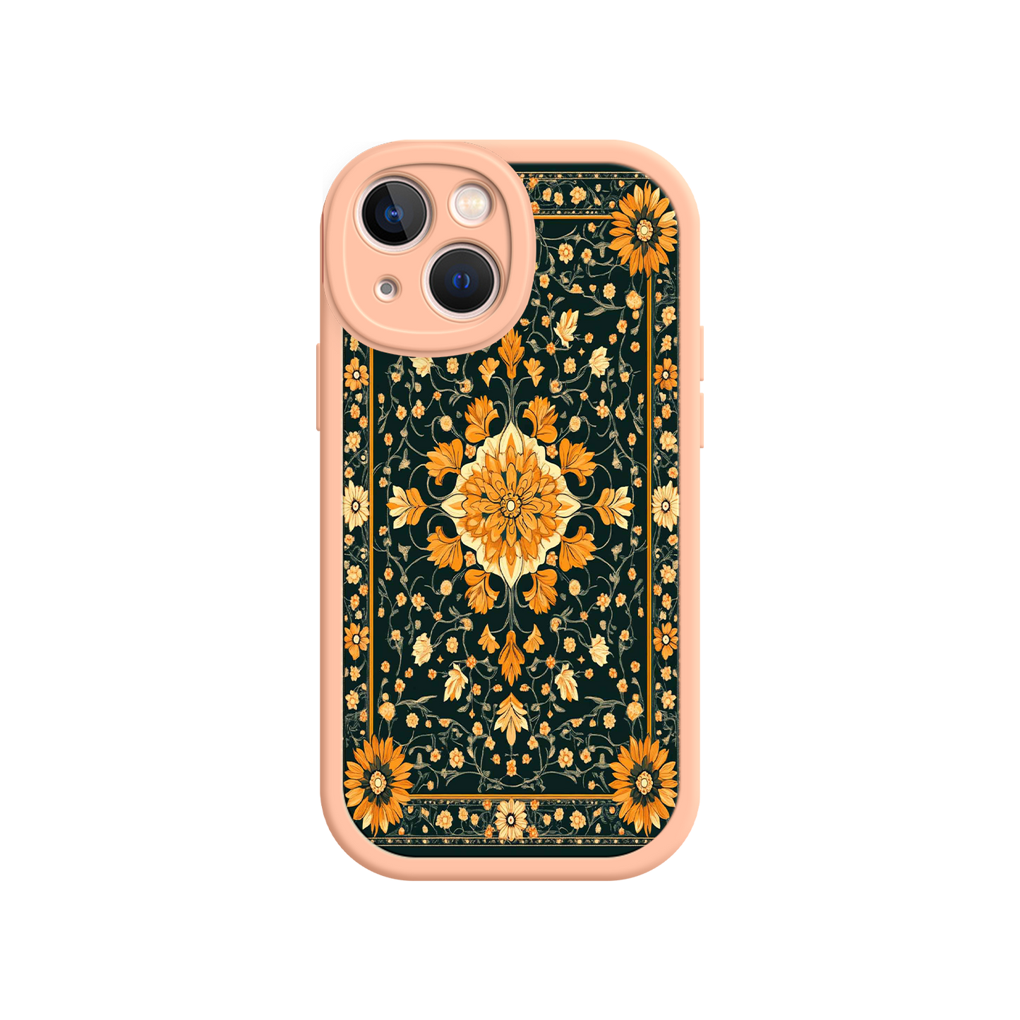 #MC0042 Factory Wholesale Ornate Floral iPhone 17 Case – Baroque Vintage Pattern Protective Cover for iPhone 16 Pro / Max