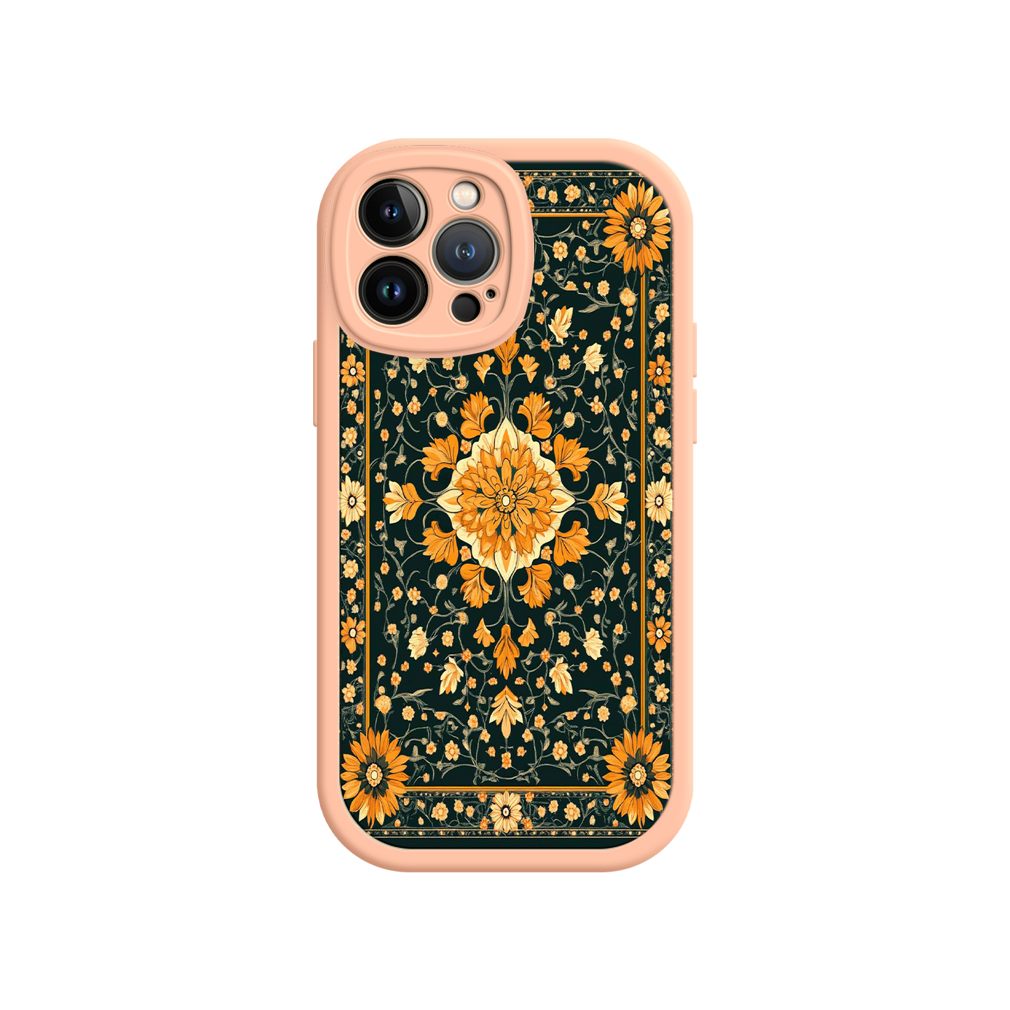 #MC0042 Factory Wholesale Ornate Floral iPhone 17 Case – Baroque Vintage Pattern Protective Cover for iPhone 16 Pro / Max