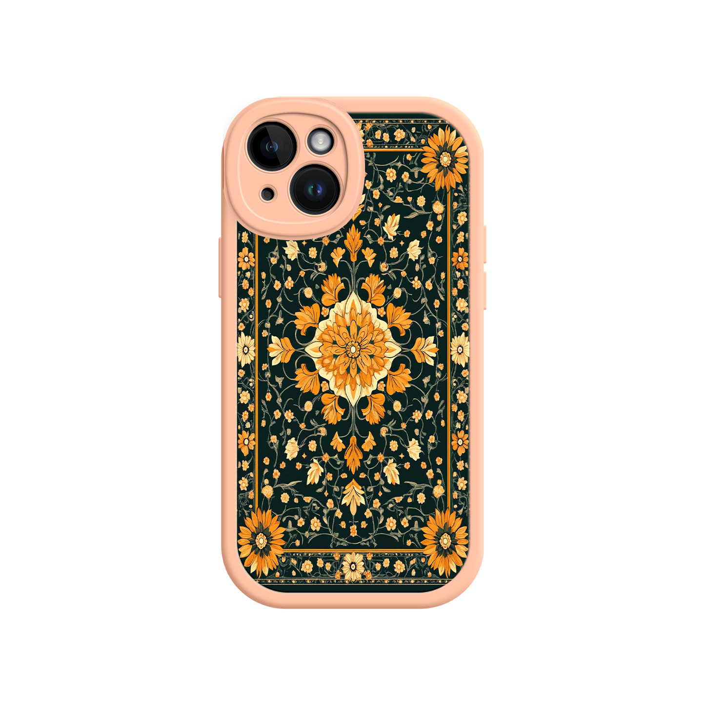 #MC0042 Factory Wholesale Ornate Floral iPhone 17 Case – Baroque Vintage Pattern Protective Cover for iPhone 16 Pro / Max