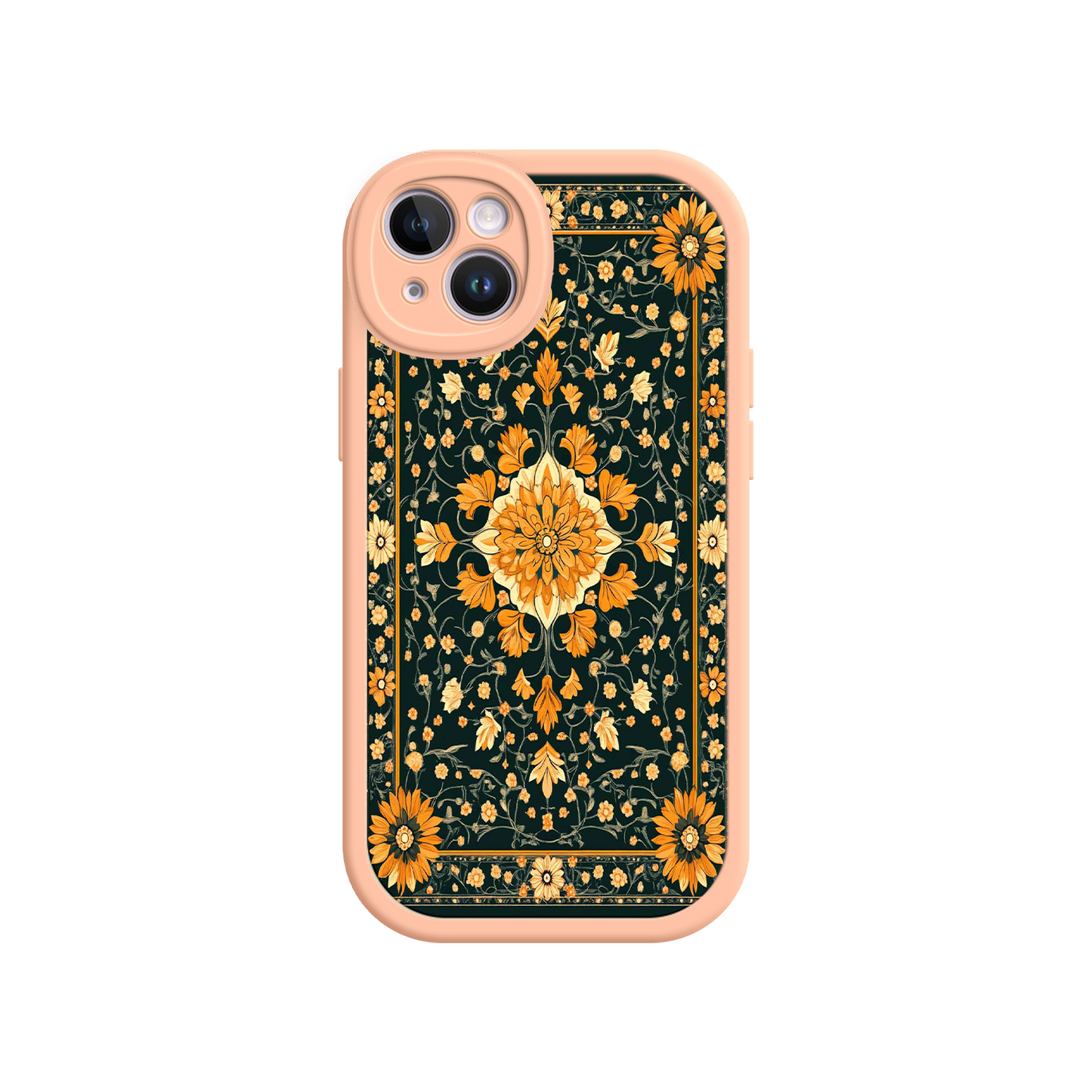 #MC0042 Factory Wholesale Ornate Floral iPhone 17 Case – Baroque Vintage Pattern Protective Cover for iPhone 16 Pro / Max