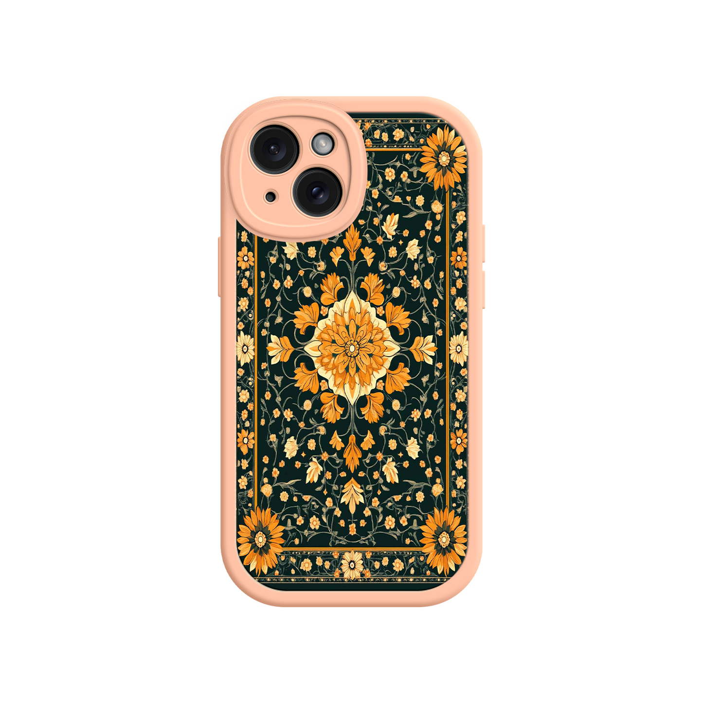 #MC0042 Factory Wholesale Ornate Floral iPhone 17 Case – Baroque Vintage Pattern Protective Cover for iPhone 16 Pro / Max