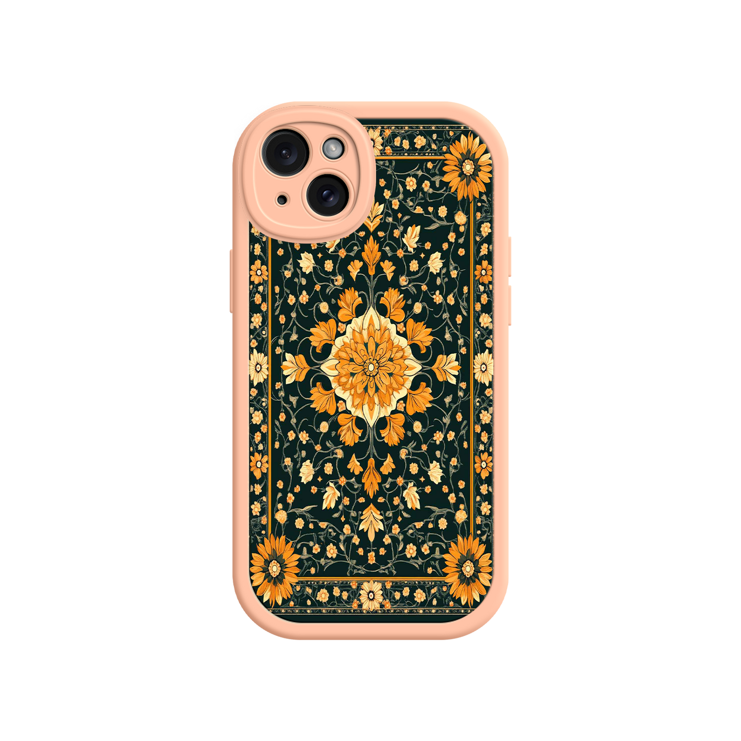 #MC0042 Factory Wholesale Ornate Floral iPhone 17 Case – Baroque Vintage Pattern Protective Cover for iPhone 16 Pro / Max