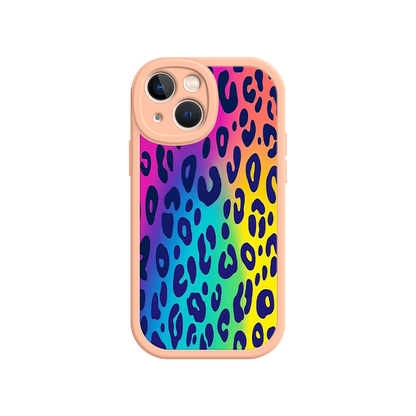 #MC0035 Factory Wholesale Rainbow Leopard Print iPhone 17 Case – Vibrant Gradient Leopard Pattern, Colorful Animal Print Design, Trendy Animal Print Phone Cover
