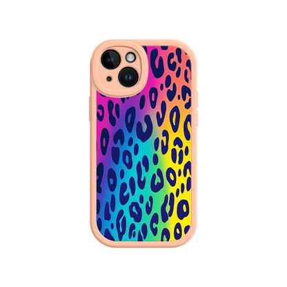 #MC0035 Factory Wholesale Rainbow Leopard Print iPhone 17 Case – Vibrant Gradient Leopard Pattern, Colorful Animal Print Design, Trendy Animal Print Phone Cover