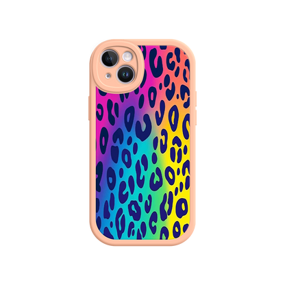 #MC0035 Factory Wholesale Rainbow Leopard Print iPhone 17 Case – Vibrant Gradient Leopard Pattern, Colorful Animal Print Design, Trendy Animal Print Phone Cover