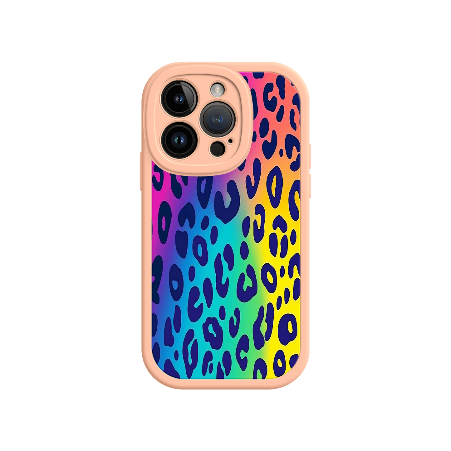 #MC0035 Factory Wholesale Rainbow Leopard Print iPhone 17 Case – Vibrant Gradient Leopard Pattern, Colorful Animal Print Design, Trendy Animal Print Phone Cover