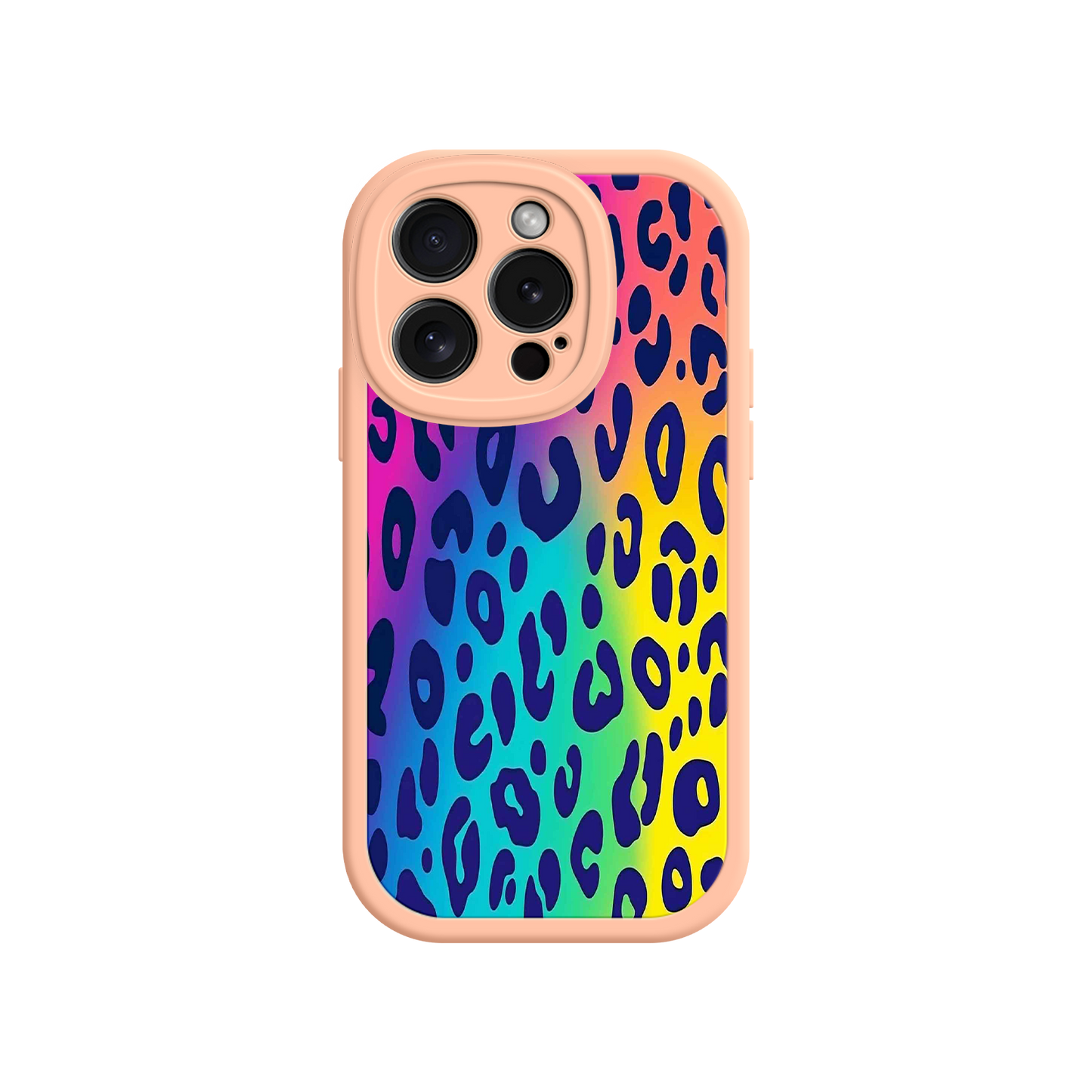 #MC0035 Factory Wholesale Rainbow Leopard Print iPhone 17 Case – Vibrant Gradient Leopard Pattern, Colorful Animal Print Design, Trendy Animal Print Phone Cover