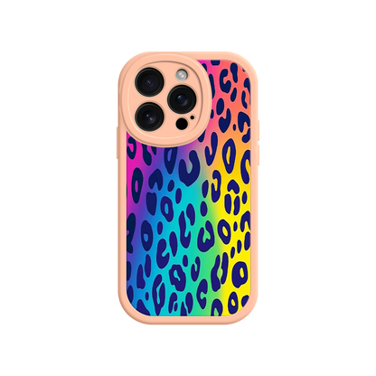 #MC0035 Factory Wholesale Rainbow Leopard Print iPhone 17 Case – Vibrant Gradient Leopard Pattern, Colorful Animal Print Design, Trendy Animal Print Phone Cover