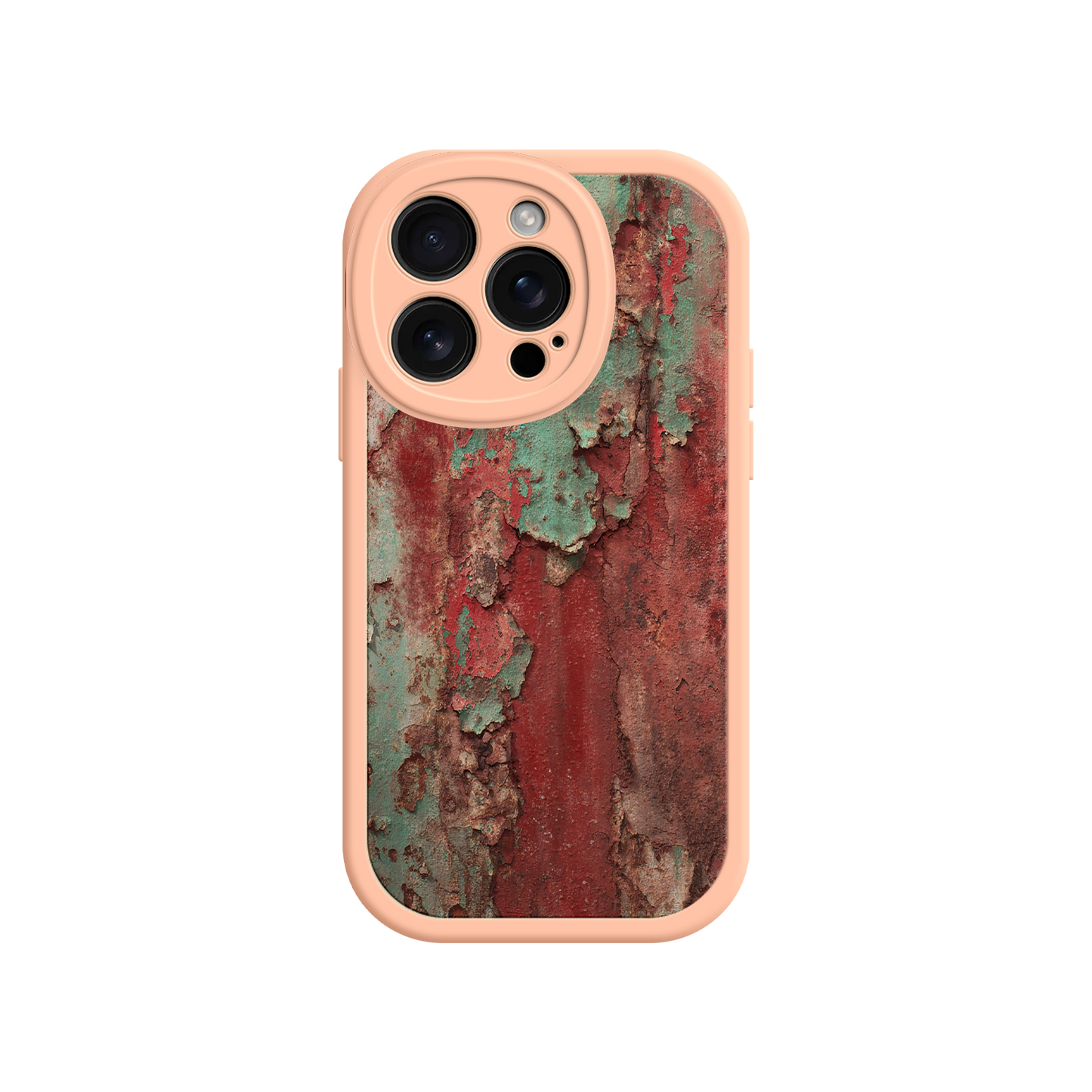 #MC0022 Factory Wholesale Rustic Metal Texture Phone Case – Vintage Industrial Style for iPhone 17