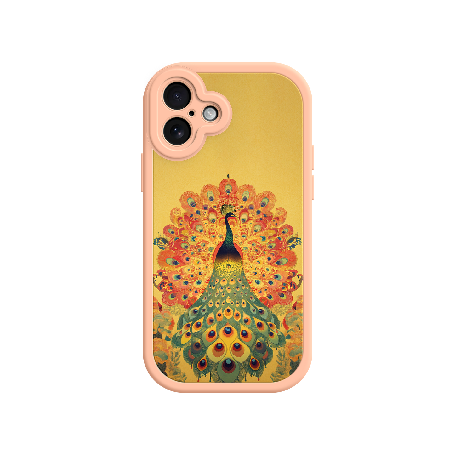 #MC0009 Factory Wholesale Peacock iPhone Case – Artistic Bird Design with Vibrant Feathers & Boho Style