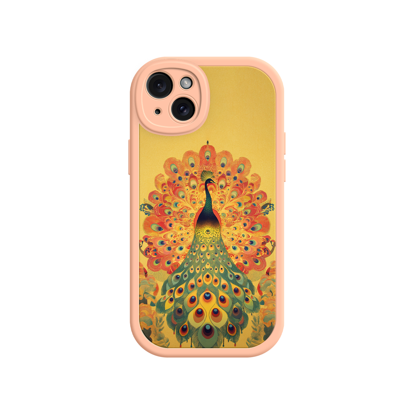 #MC0009 Factory Wholesale Peacock iPhone Case – Artistic Bird Design with Vibrant Feathers & Boho Style