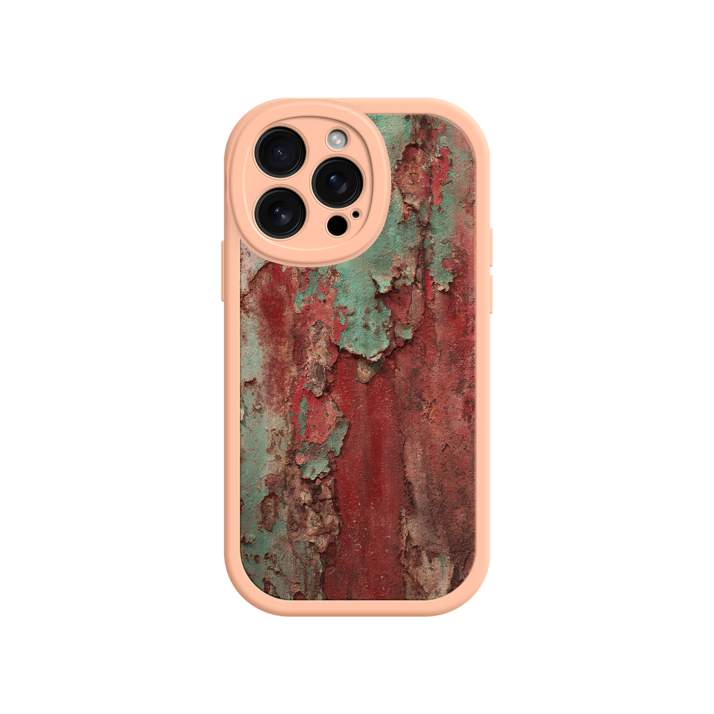 #MC0022 Factory Wholesale Rustic Metal Texture Phone Case – Vintage Industrial Style for iPhone 17