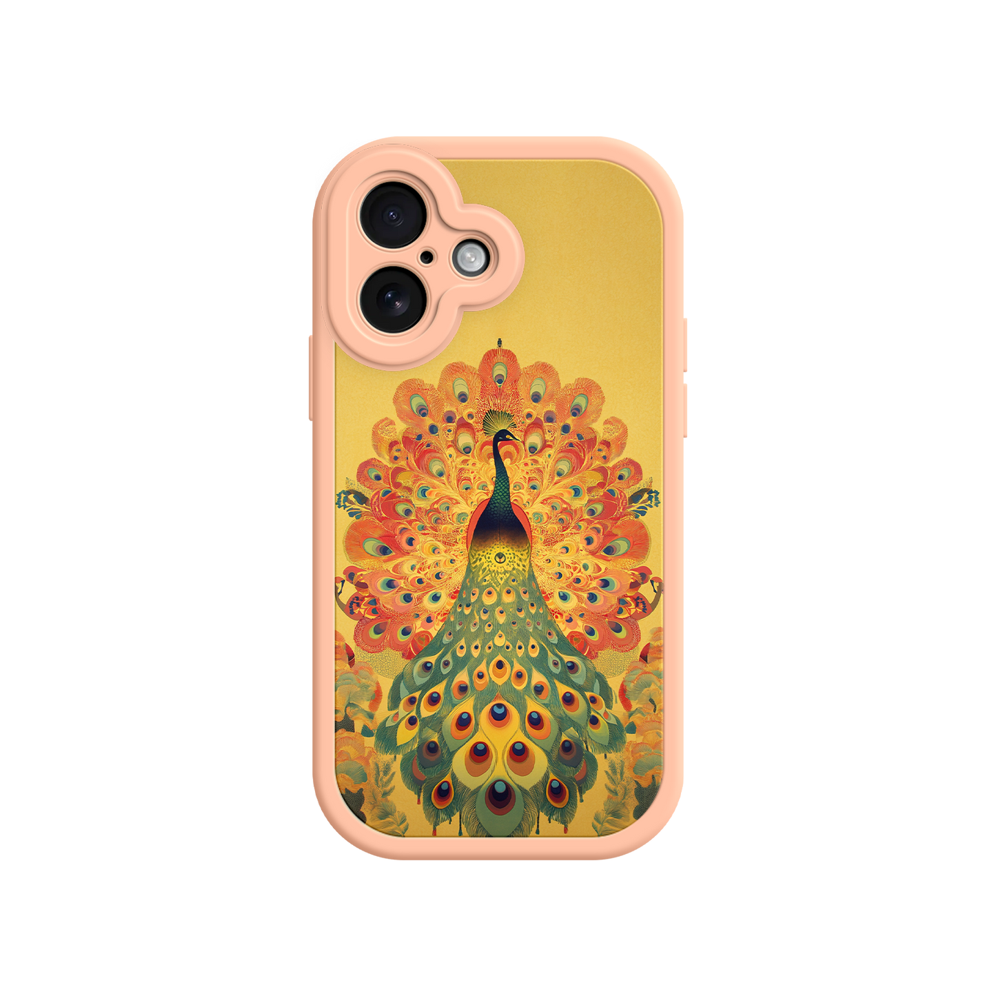 #MC0009 Factory Wholesale Peacock iPhone Case – Artistic Bird Design with Vibrant Feathers & Boho Style