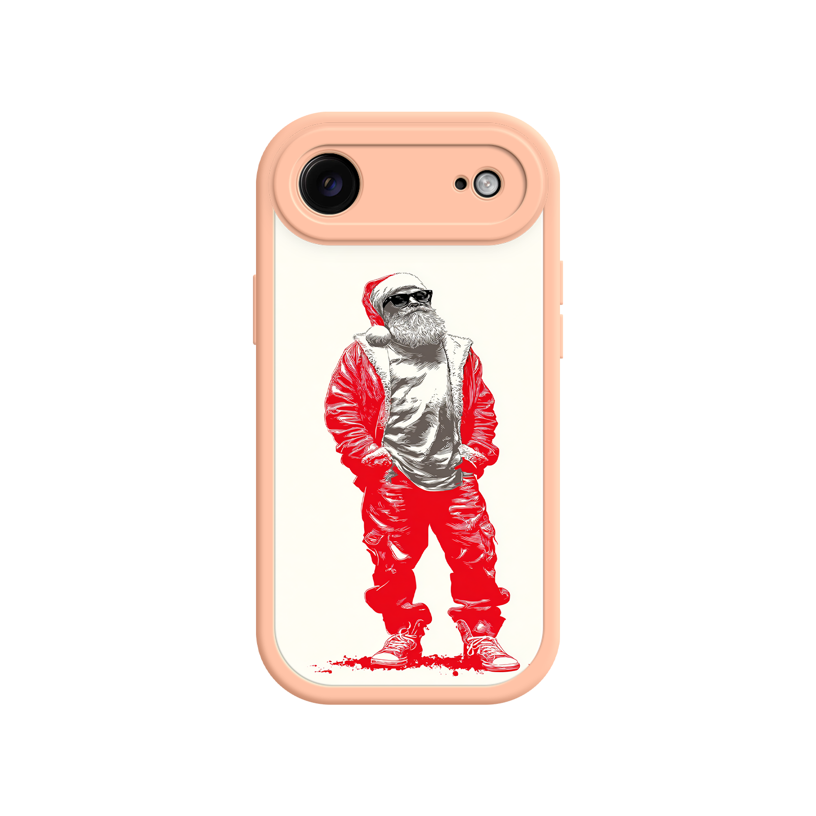 Christmas iPhone case featuring modern Santa Claus