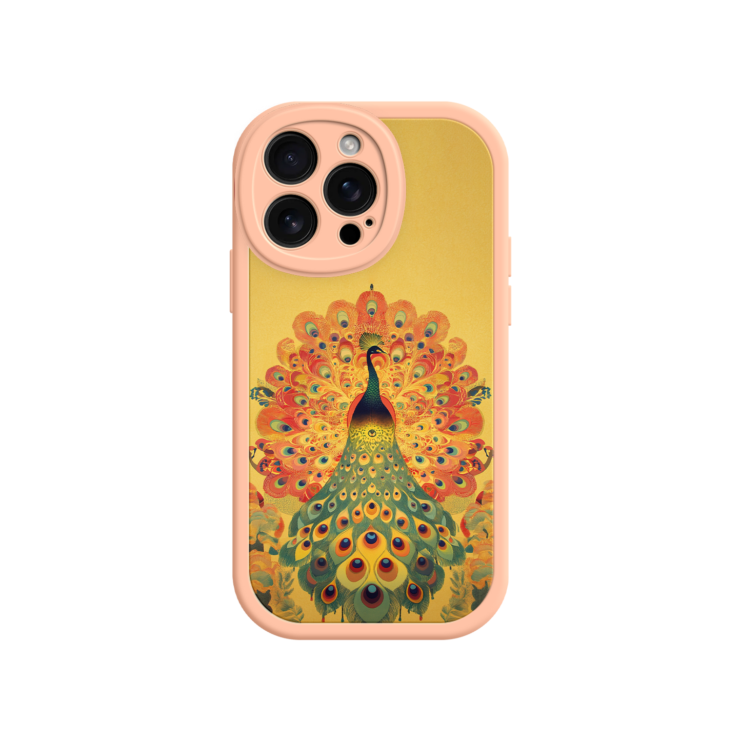 #MC0009 Factory Wholesale Peacock iPhone Case – Artistic Bird Design with Vibrant Feathers & Boho Style