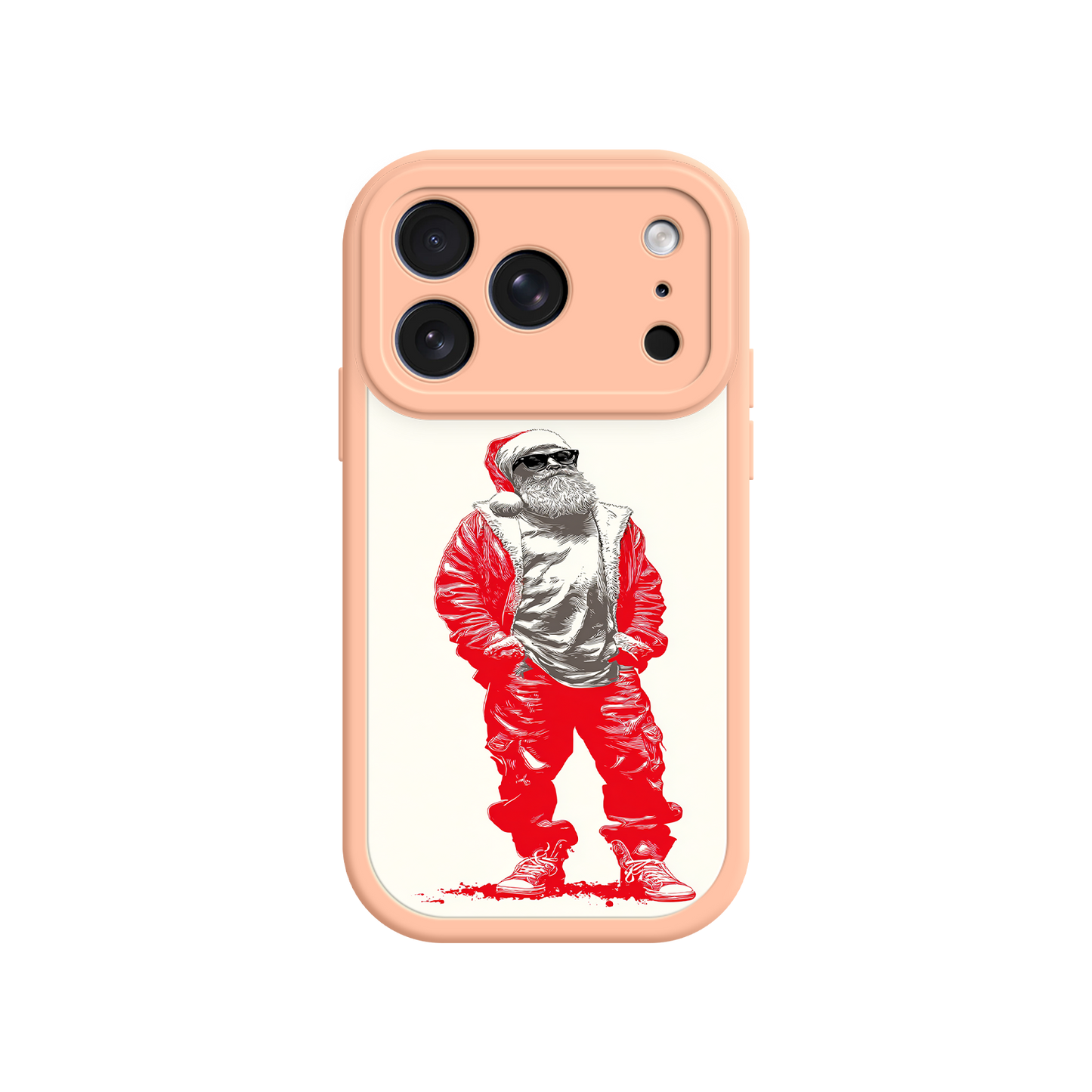 Red Santa streetwear phone case for holiday vibes