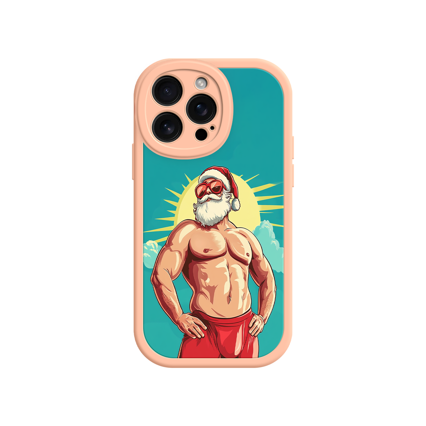 Funny Santa phone case for festive accessories