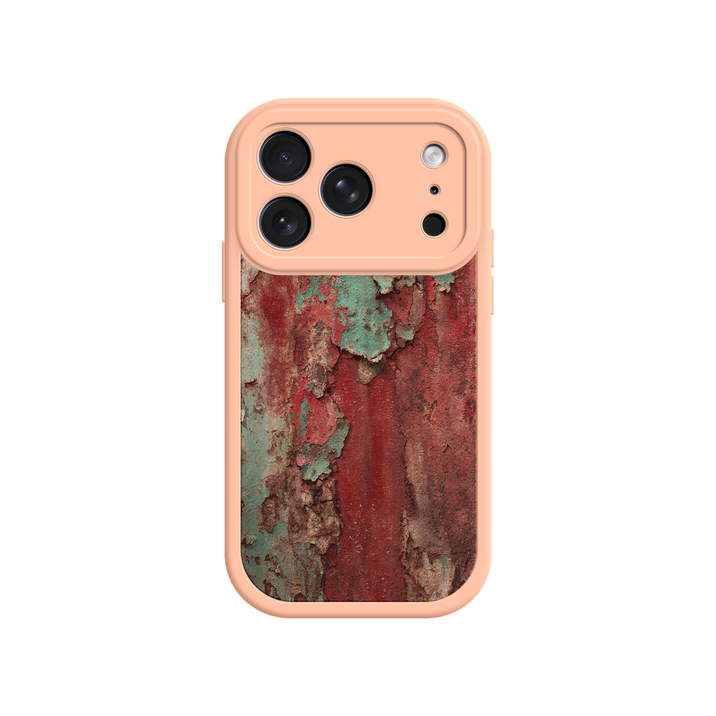#MC0022 Factory Wholesale Rustic Metal Texture Phone Case – Vintage Industrial Style for iPhone 17