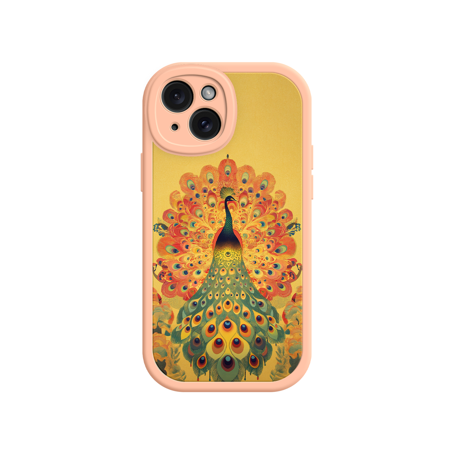 #MC0009 Factory Wholesale Peacock iPhone Case – Artistic Bird Design with Vibrant Feathers & Boho Style