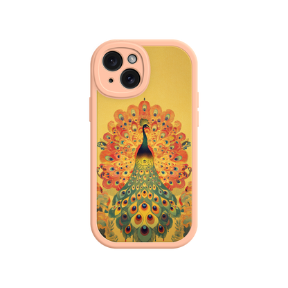 #MC0009 Factory Wholesale Peacock iPhone Case – Artistic Bird Design with Vibrant Feathers & Boho Style