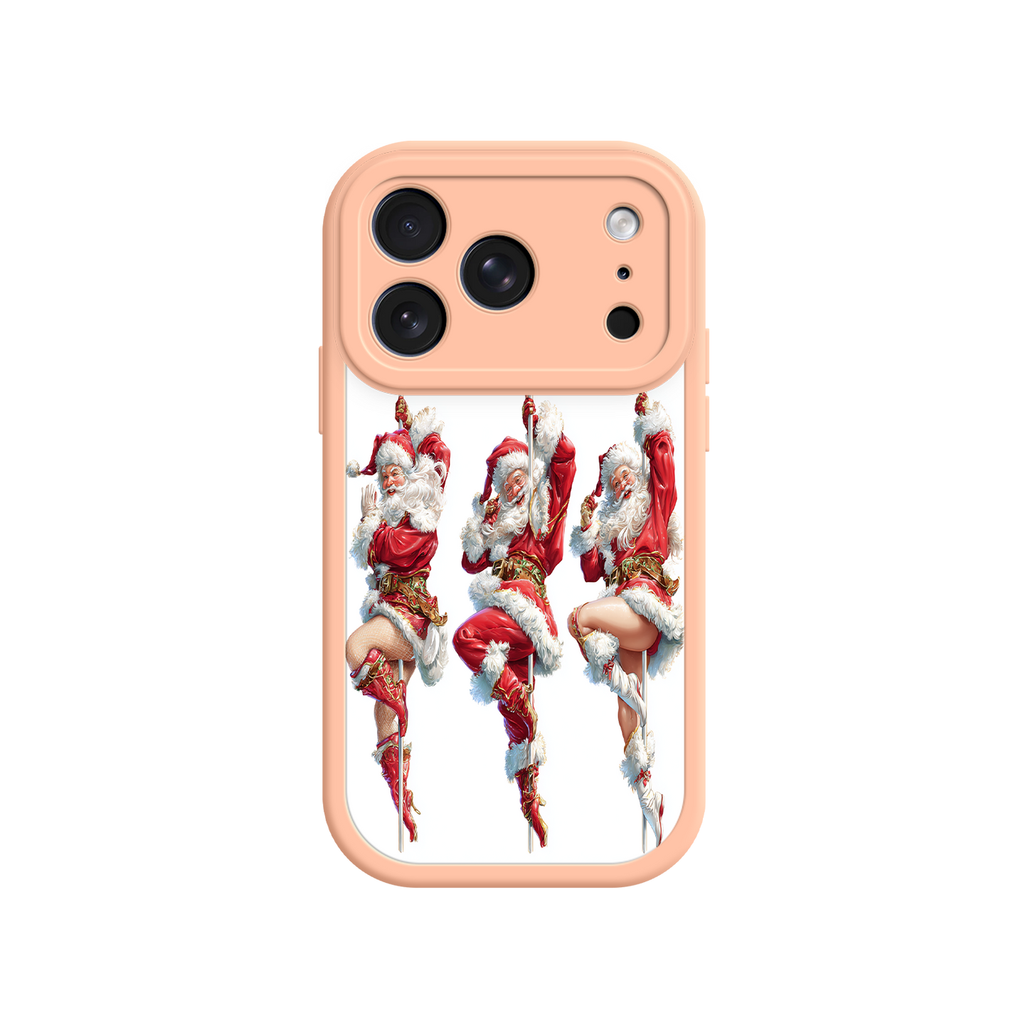 Vintage Christmas phone case with red costume art