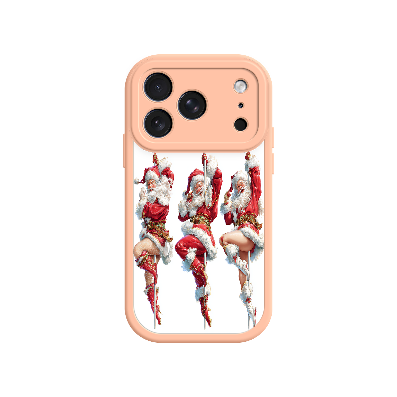 Vintage Christmas phone case with red costume art