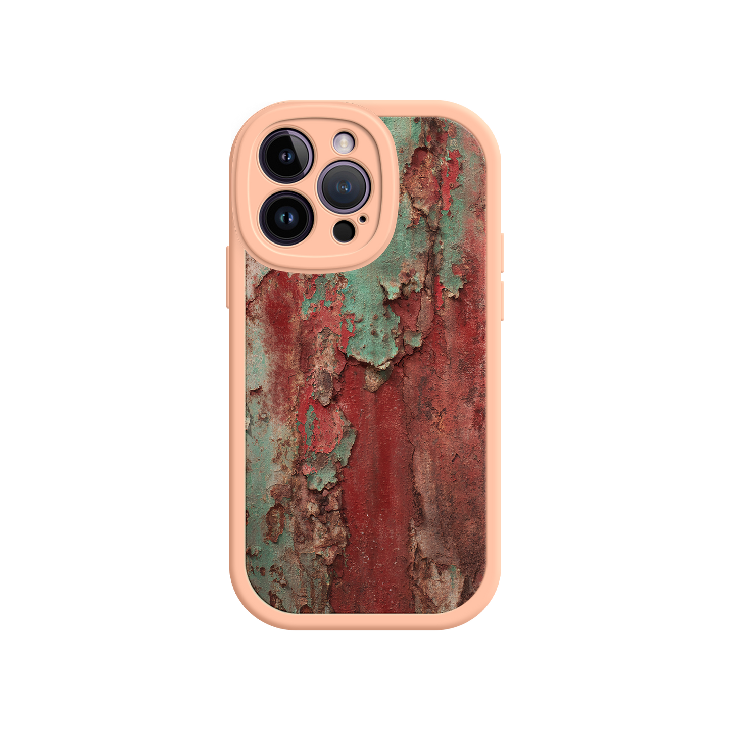#MC0022 Factory Wholesale Rustic Metal Texture Phone Case – Vintage Industrial Style for iPhone 17