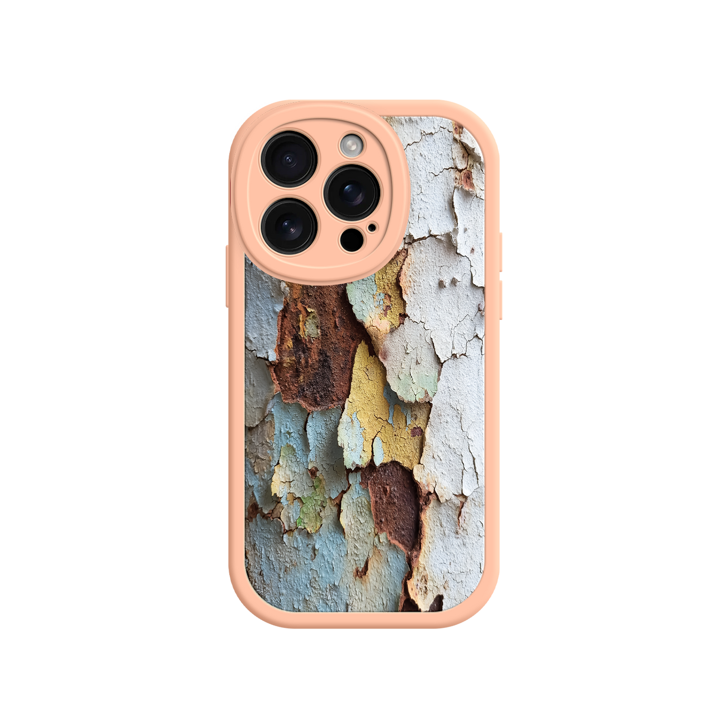 Vintage phone case with aged paint layers