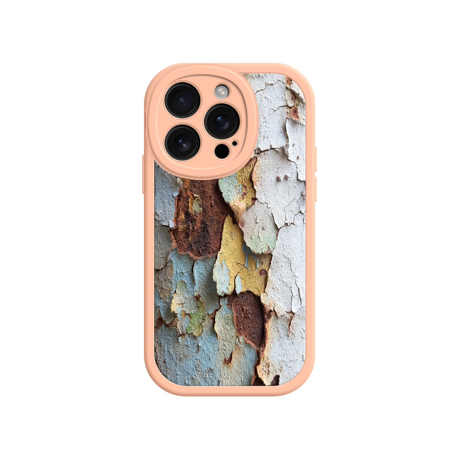 Vintage phone case with aged paint layers