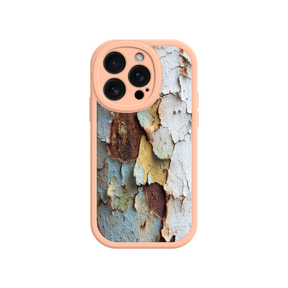 Vintage phone case with aged paint layers