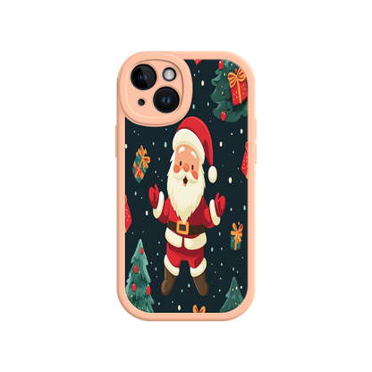 #MC0032 Factory Wholesale Festive Santa iPhone 17 Case – Christmas Holiday Design, Jolly Santa Claus, Gift Boxes & Trees